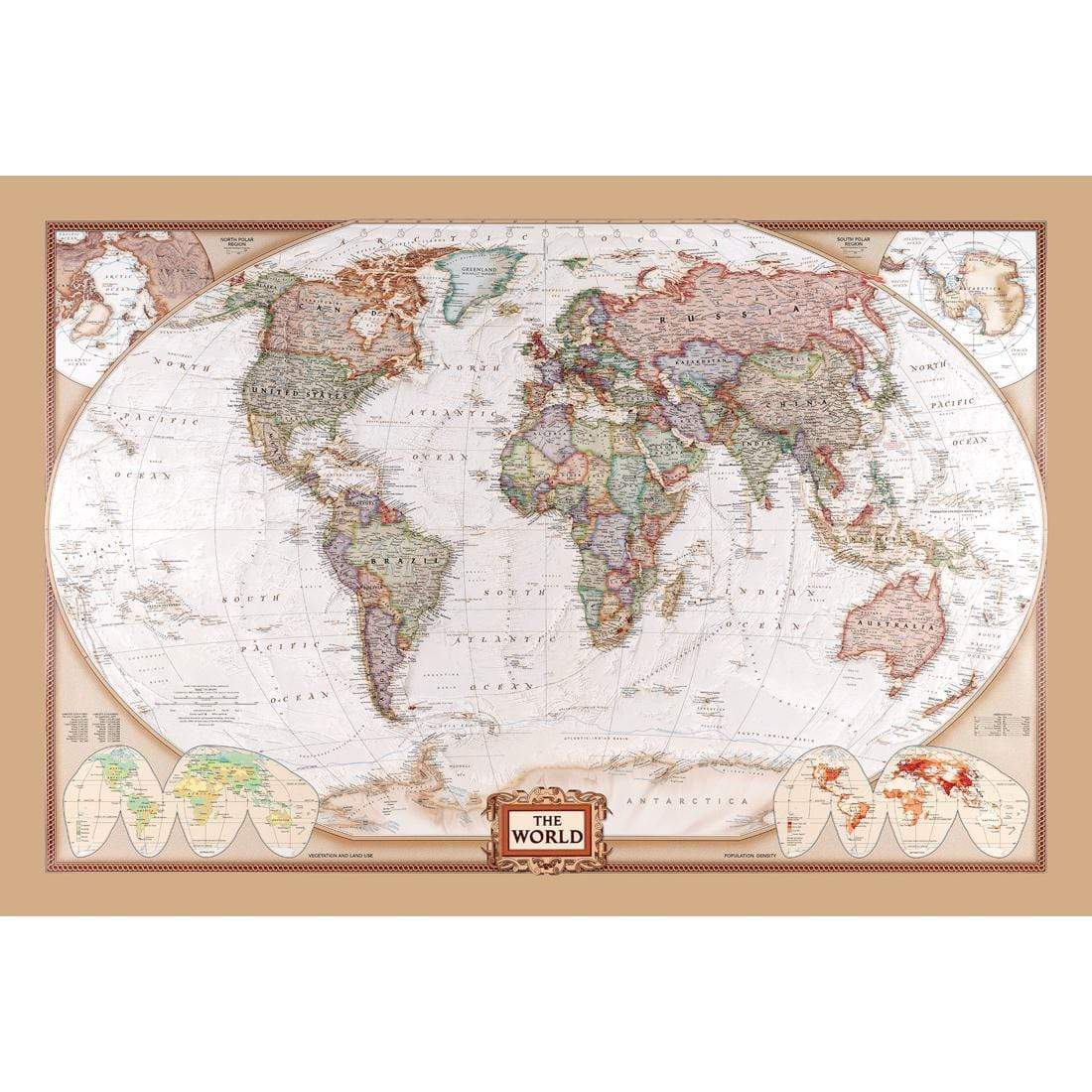The World Map - wallart-australia - Canvas