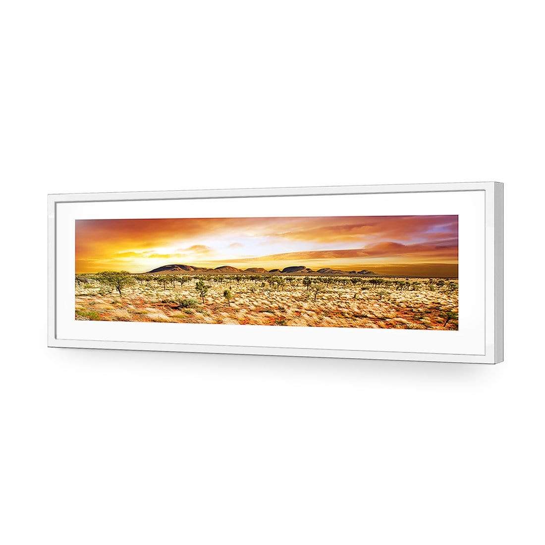 Australian Outback Sunset (long) - wallart-australia - Acrylic Glass With Border