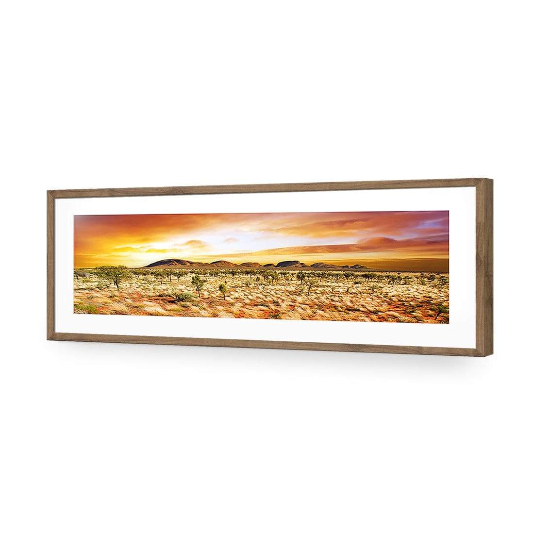 Australian Outback Sunset (long) - wallart-australia - Acrylic Glass With Border