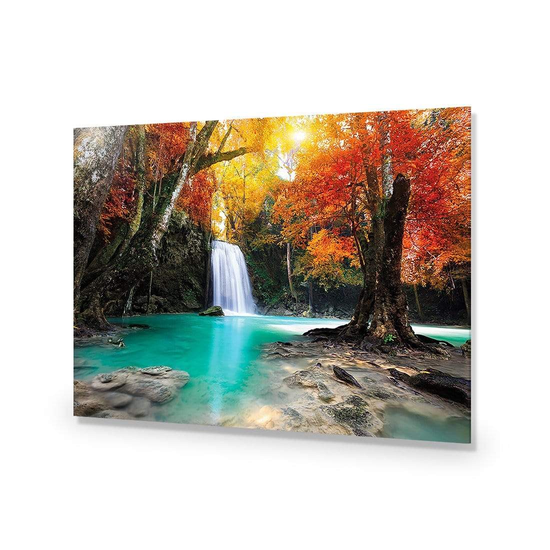 Autumn Waterfall Magic - wallart-australia - Acrylic Glass No Border