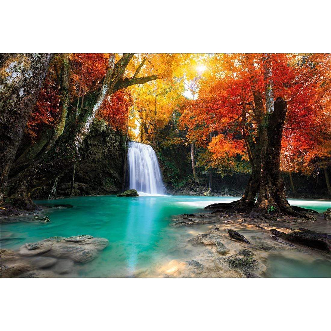 Autumn Waterfall Magic - wallart-australia - Canvas