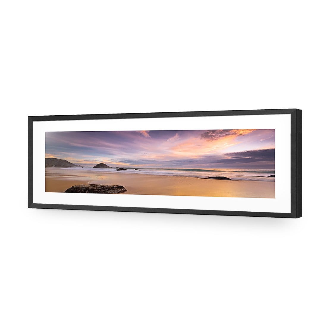 Beach Sunset (long) - wallart-australia - Acrylic Glass With Border