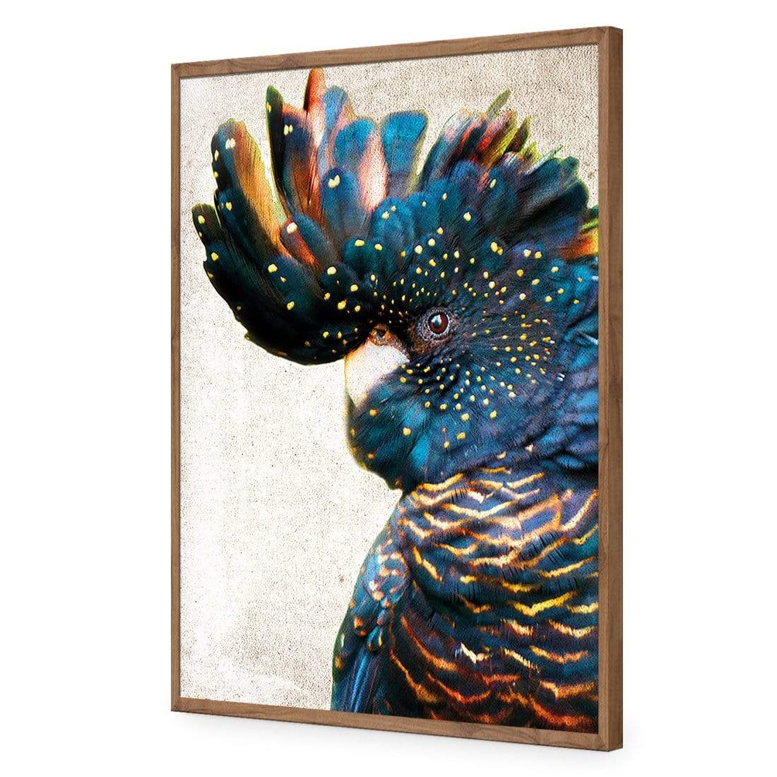 Black Cockatoo Side Grunge - wallart-australia - Acrylic Glass No Border