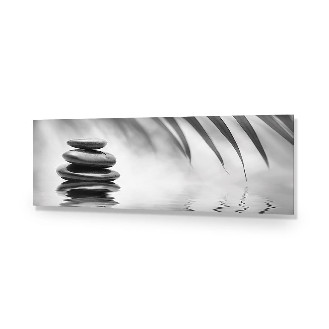 Black Stone Reflection, Black and White (Long) - wallart-australia - Acrylic Glass No Border