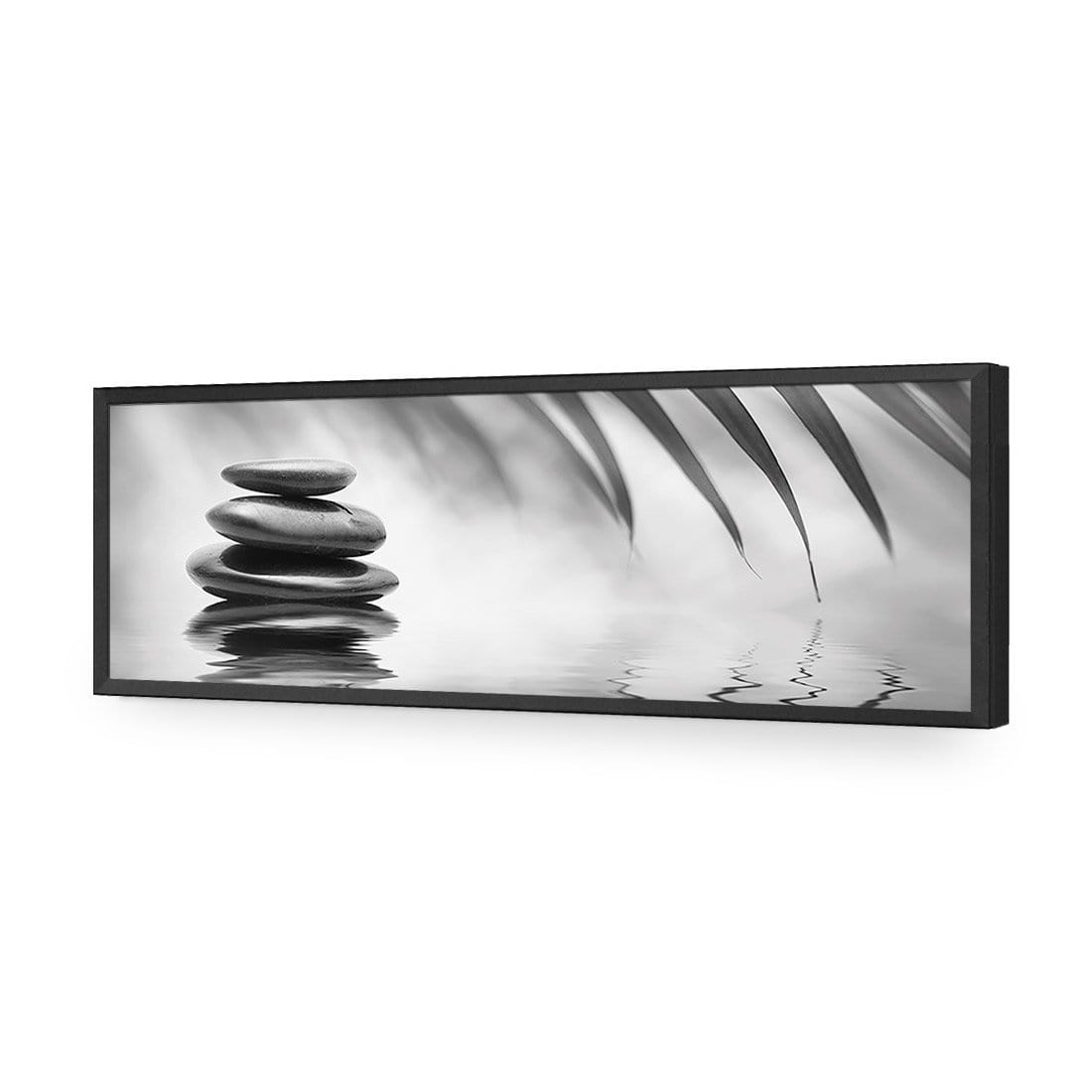 Black Stone Reflection, Black and White (Long) - wallart-australia - Acrylic Glass No Border
