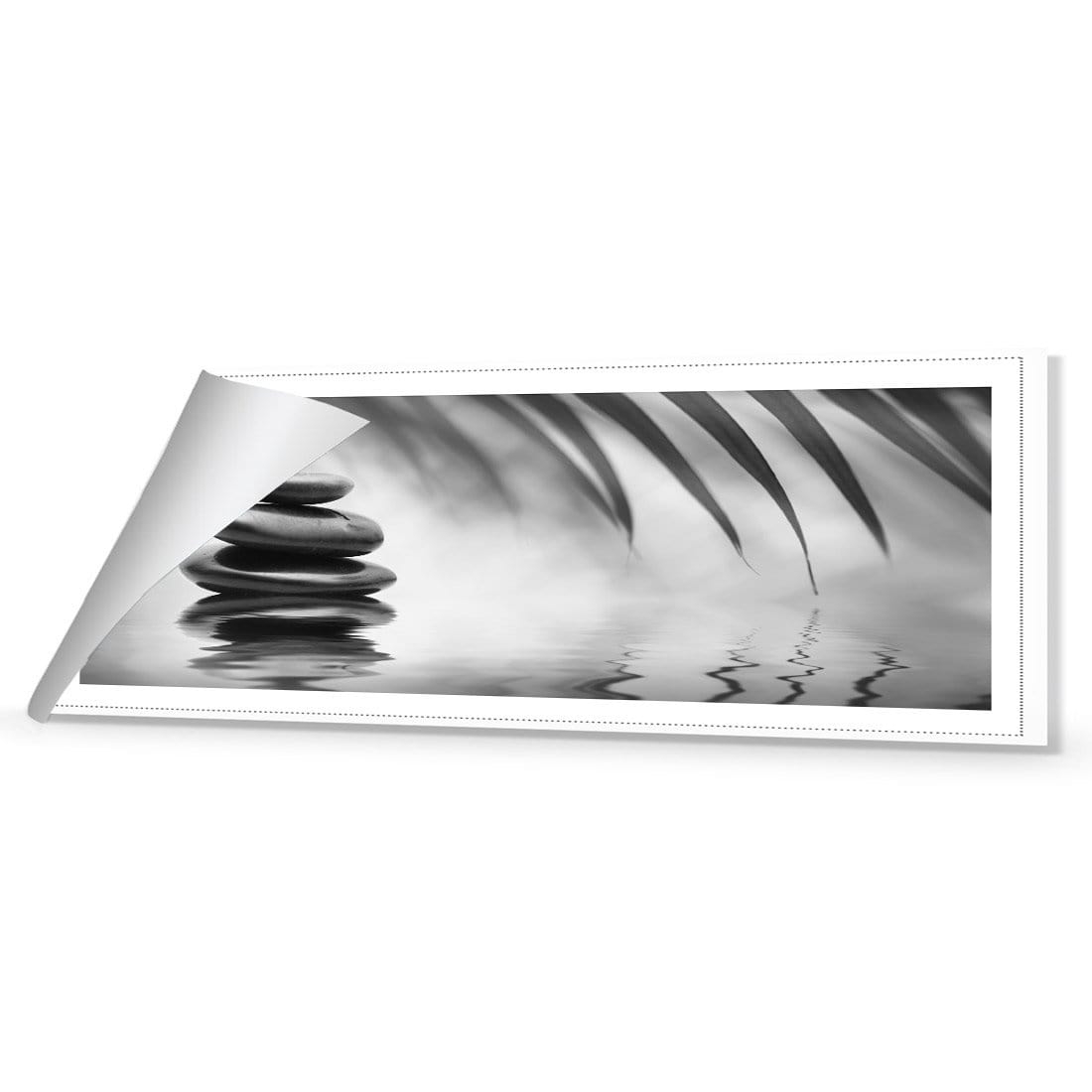 Black Stone Reflection, Black and White (Long) - wallart-australia - Canvas