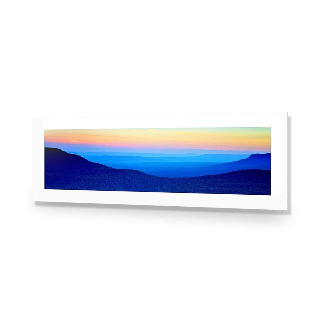 Blue Mountain Sunset, Original (Long) - wallart-australia - Acrylic Glass With Border