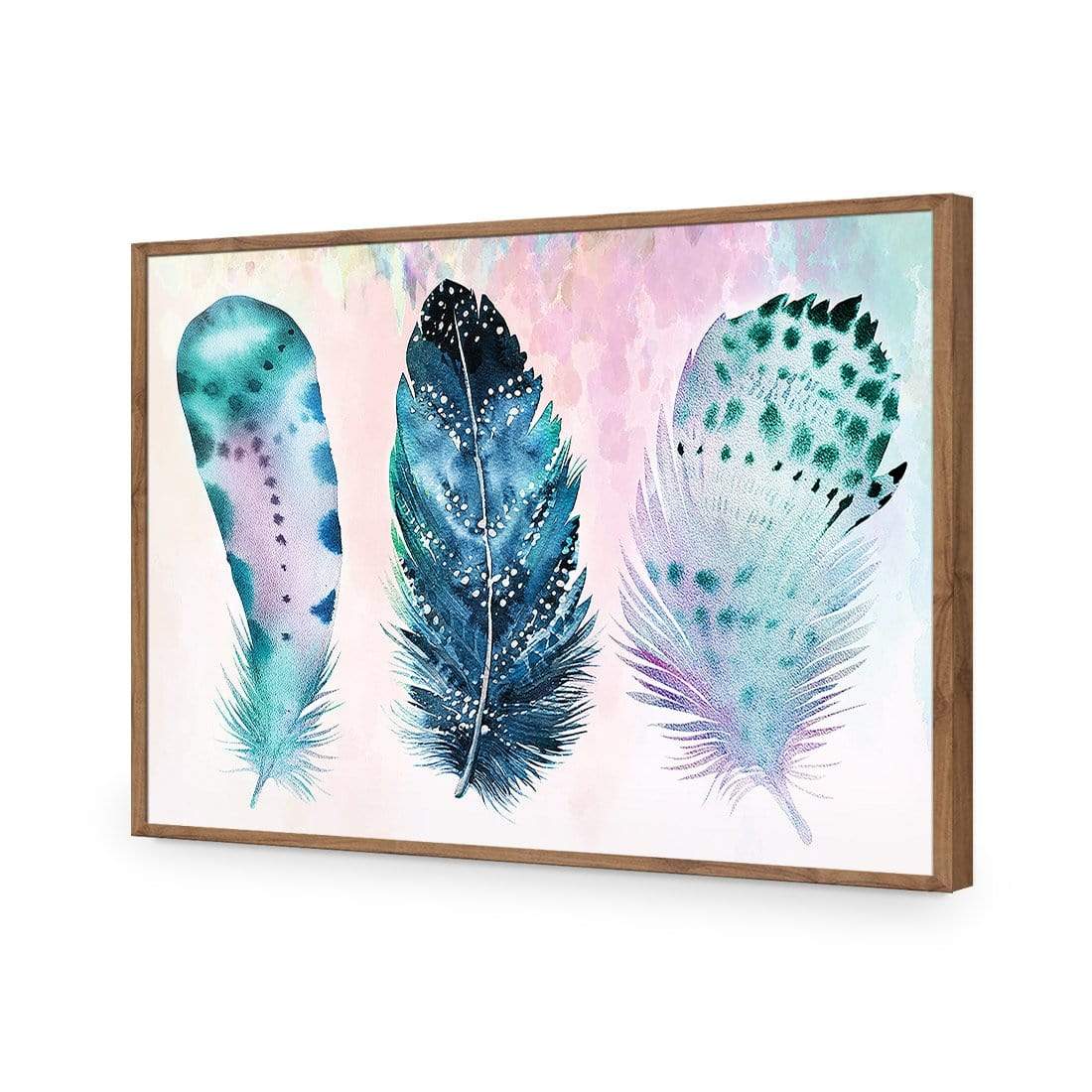 Boho Feathers, Rainbow - wallart-australia - Acrylic Glass No Border