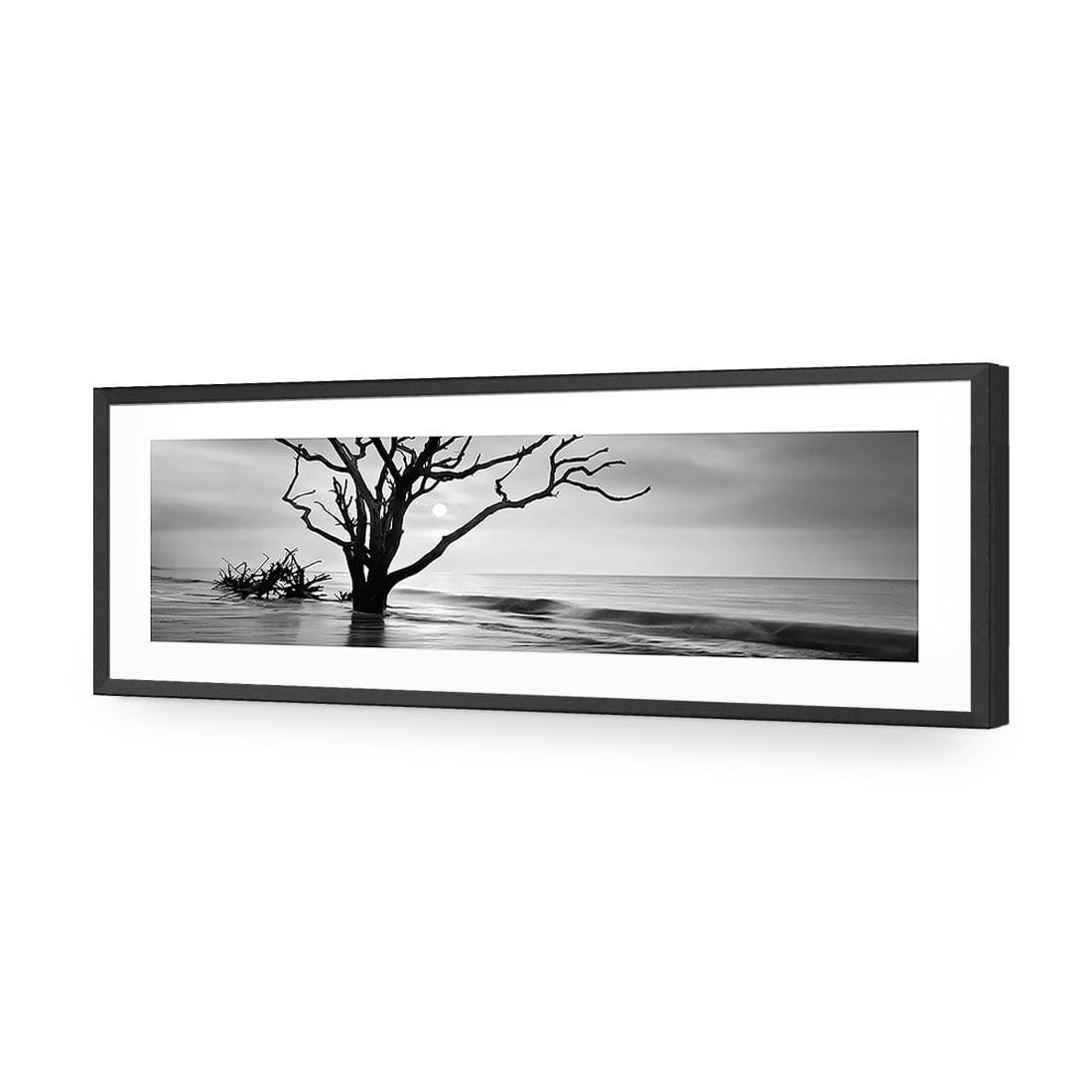 Botany Bay Sunrise, Black and White (Long) - wallart-australia - Acrylic Glass With Border