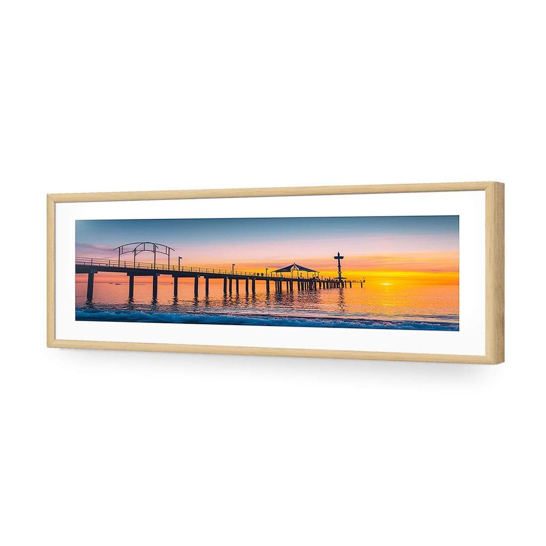 Brighton Jetty Sunset (Long) - wallart-australia - Acrylic Glass With Border