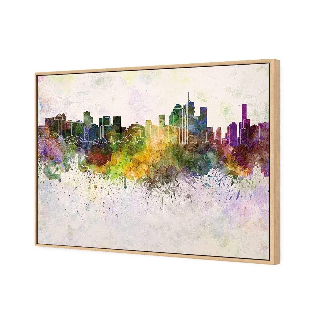 Brisbane Skyline Watercolour - wallart-australia - Canvas