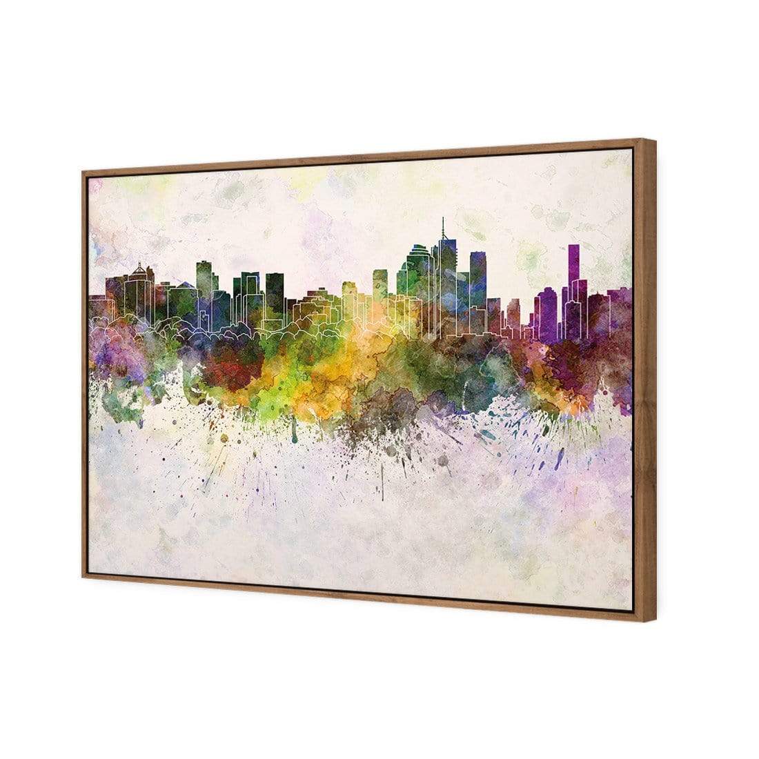 Brisbane Skyline Watercolour - wallart-australia - Canvas
