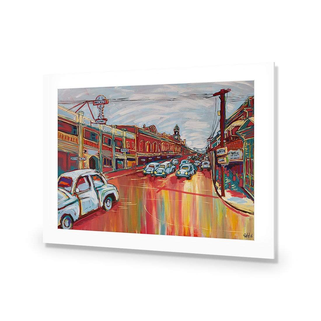 Brisbane Street - wallart-australia - Acrylic Glass With Border