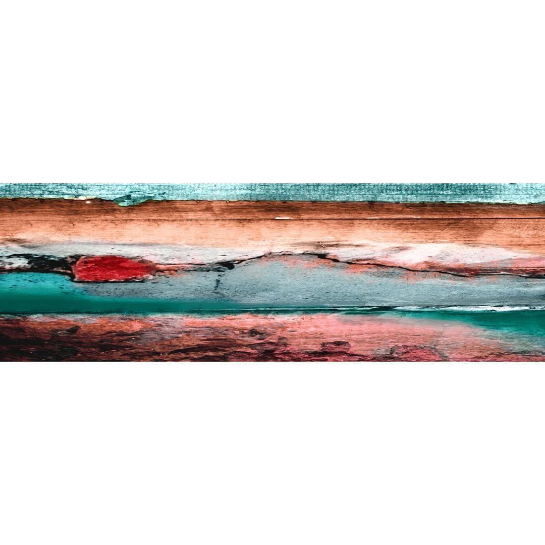 Careless Wood, Teal Brown (long) - wallart-australia - Canvas
