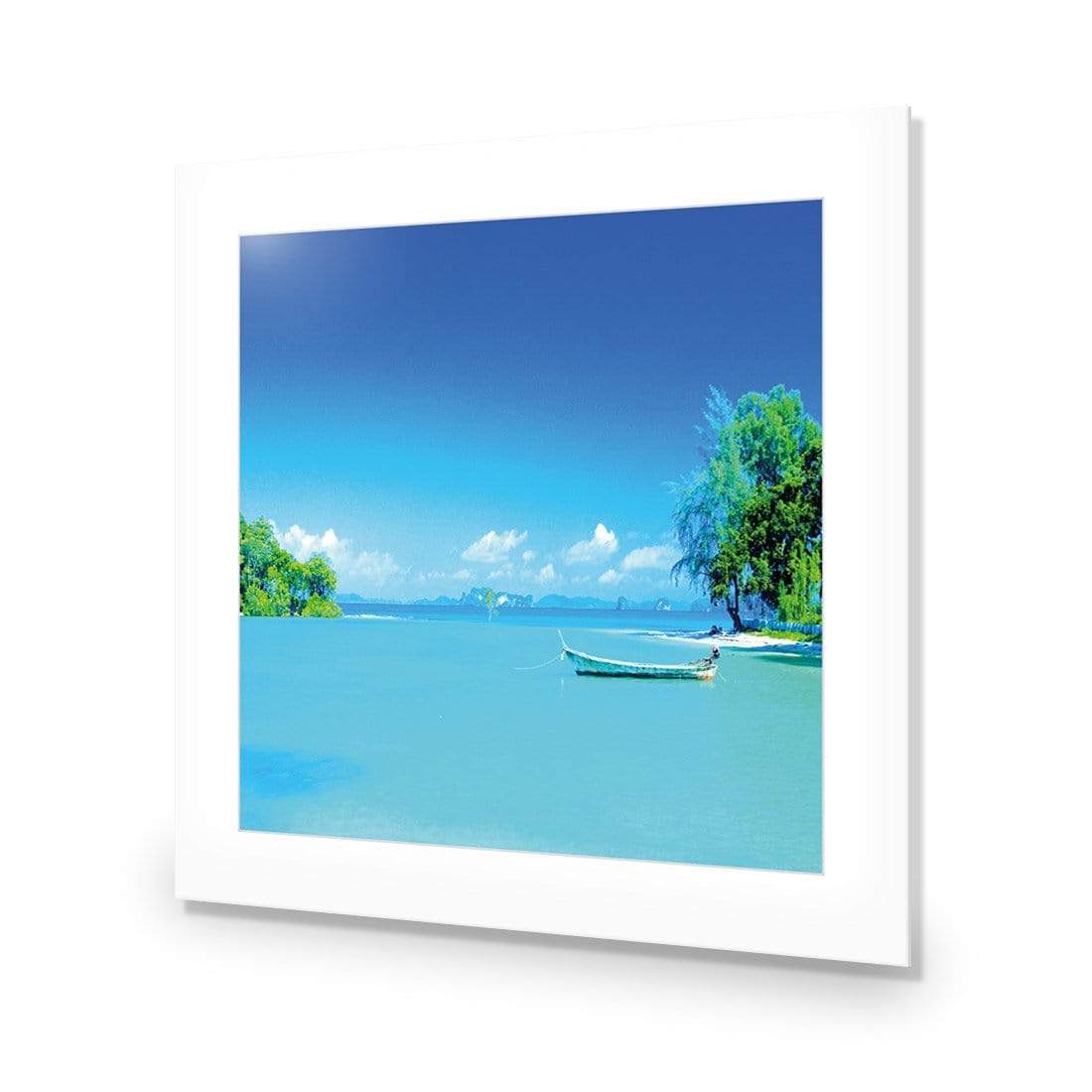 Clear Blue Water (square) - wallart-australia - Acrylic Glass With Border