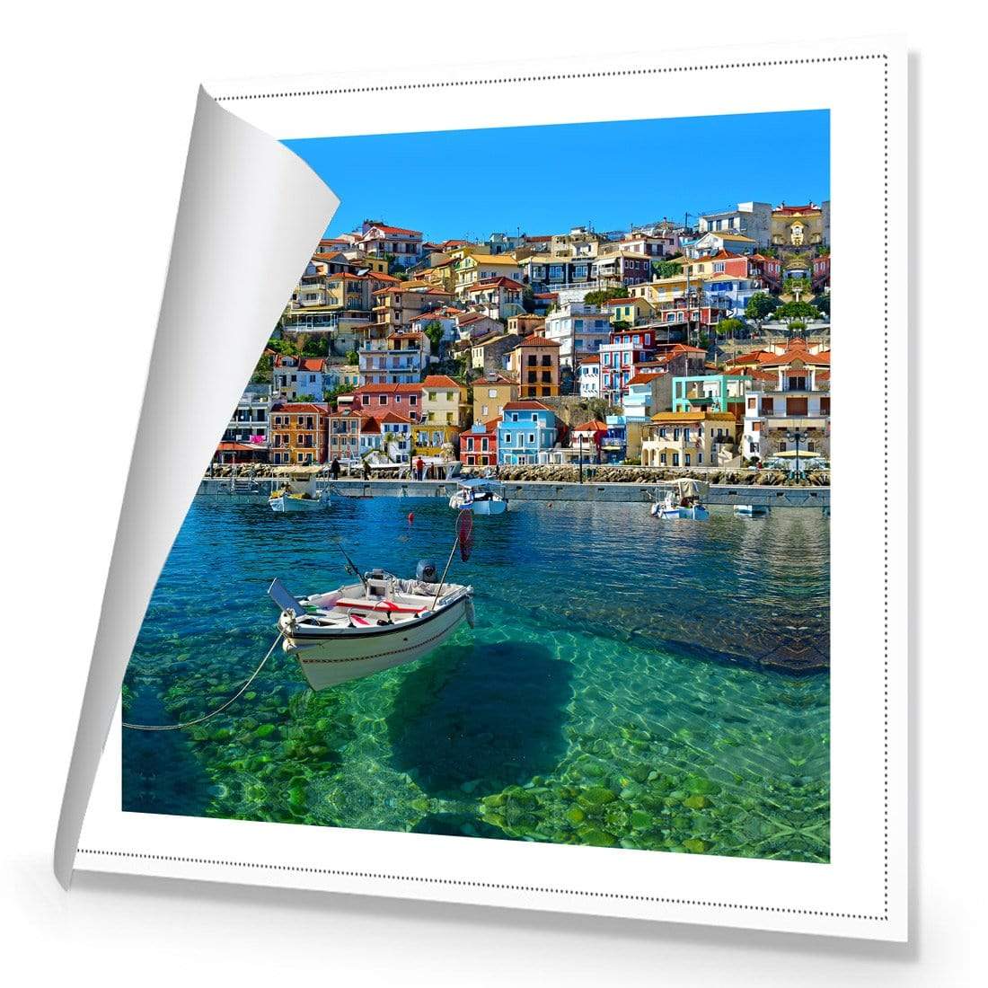 Clear Waters of Greece (square) - wallart-australia - Canvas