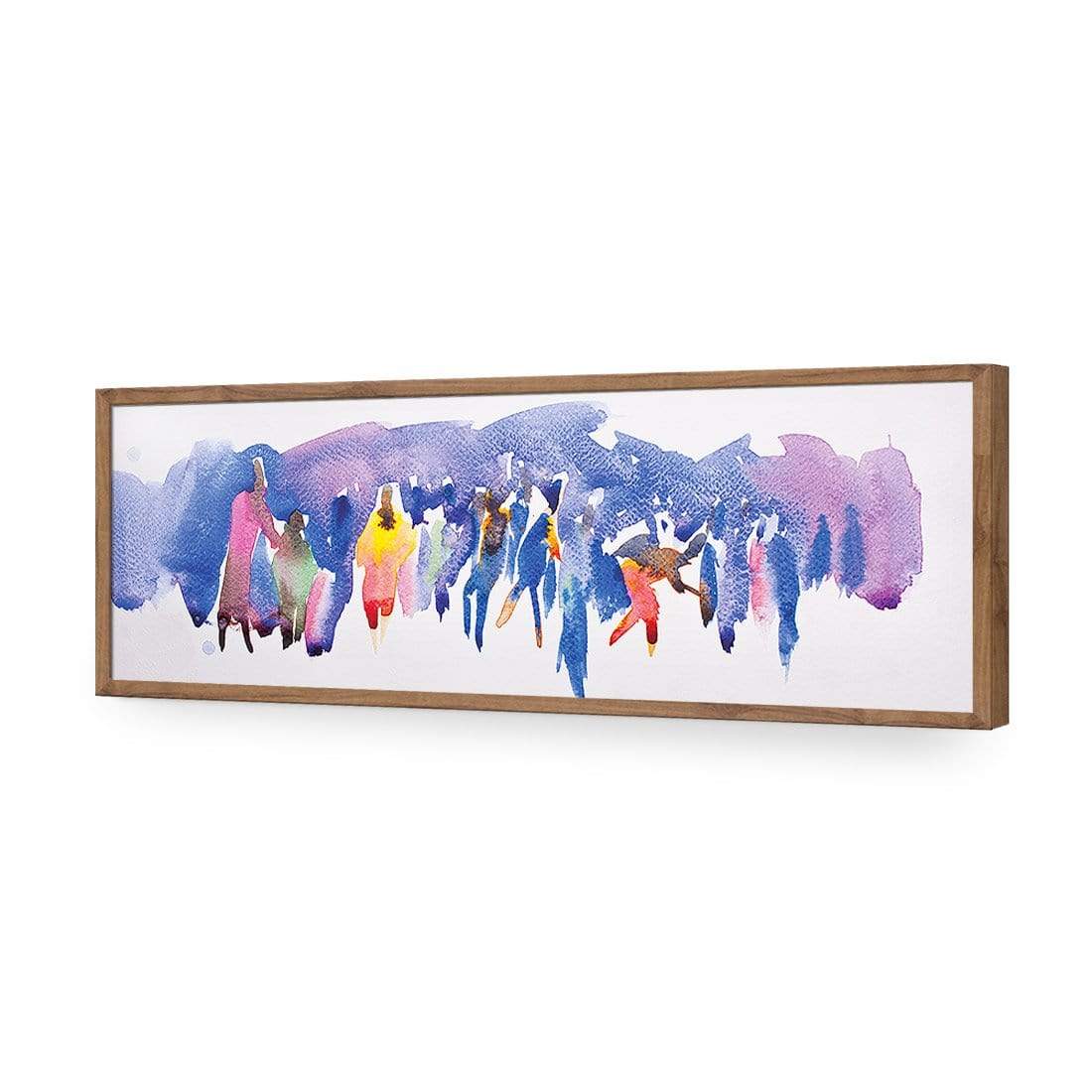 Community Abstract Watercolour (long) - wallart-australia - Acrylic Glass No Border