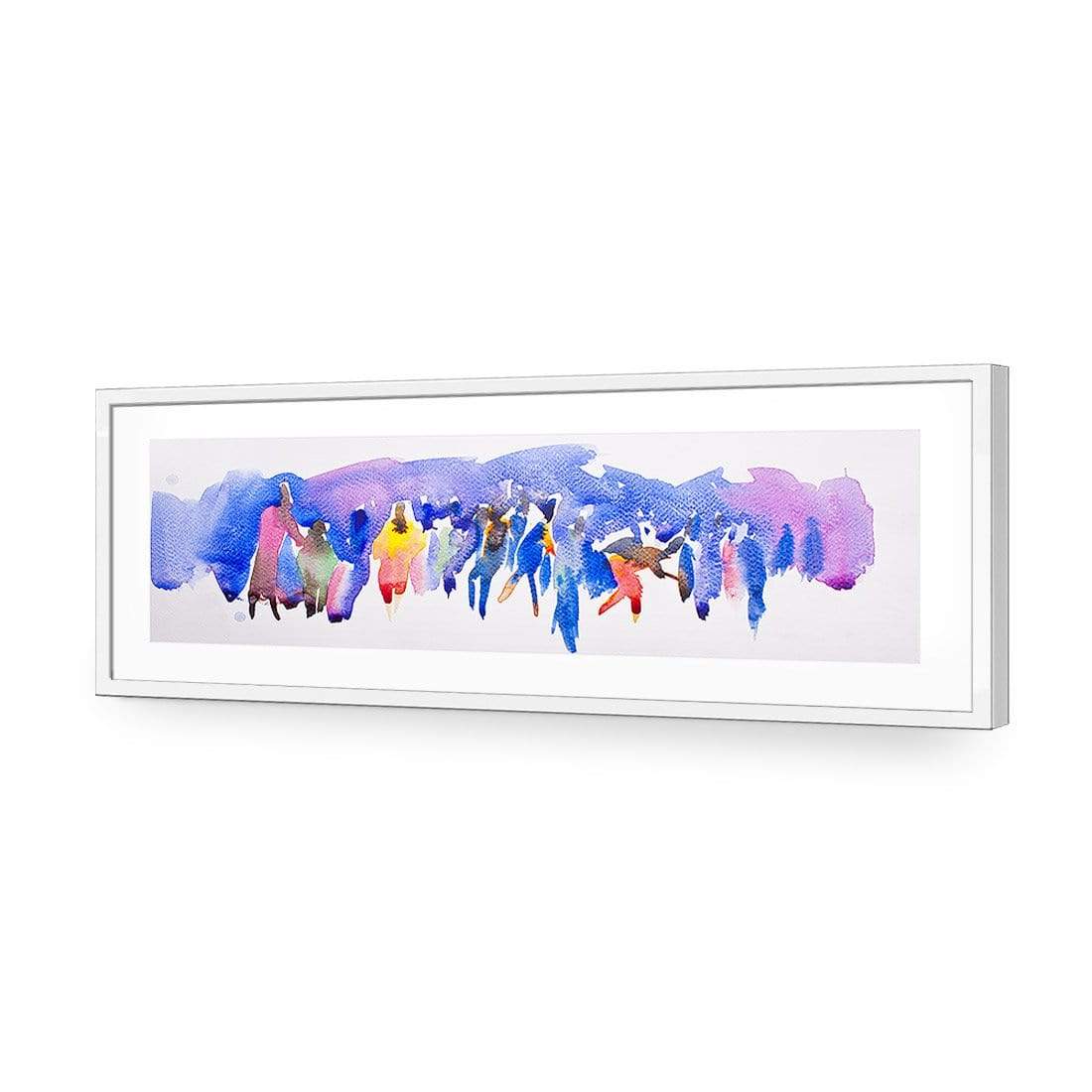 Community Abstract Watercolour (long) - wallart-australia - Acrylic Glass With Border