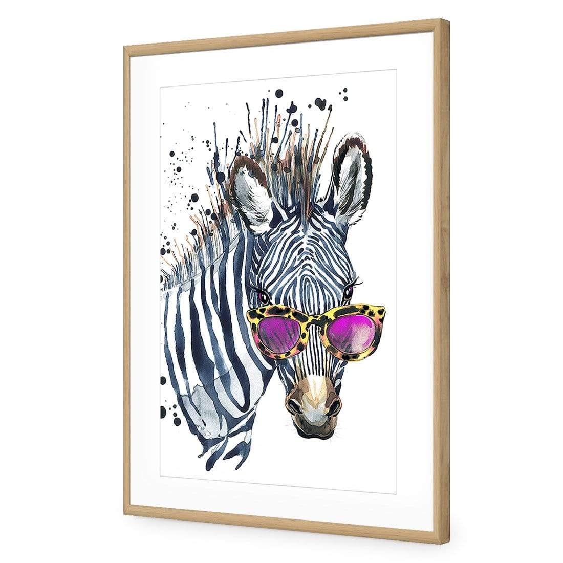 Cool Zebra - wallart-australia - Acrylic Glass With Border
