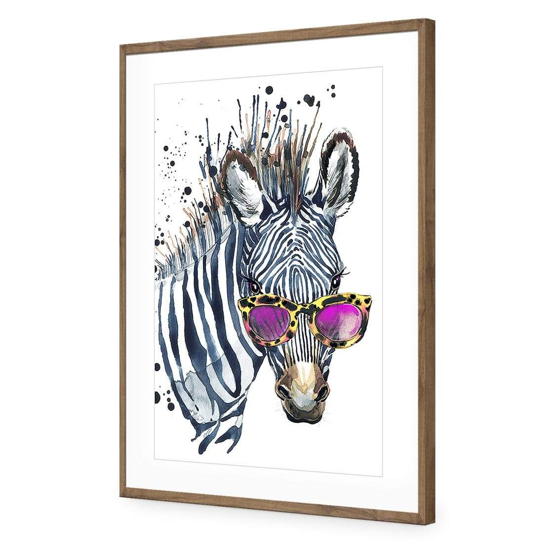 Cool Zebra - wallart-australia - Acrylic Glass With Border