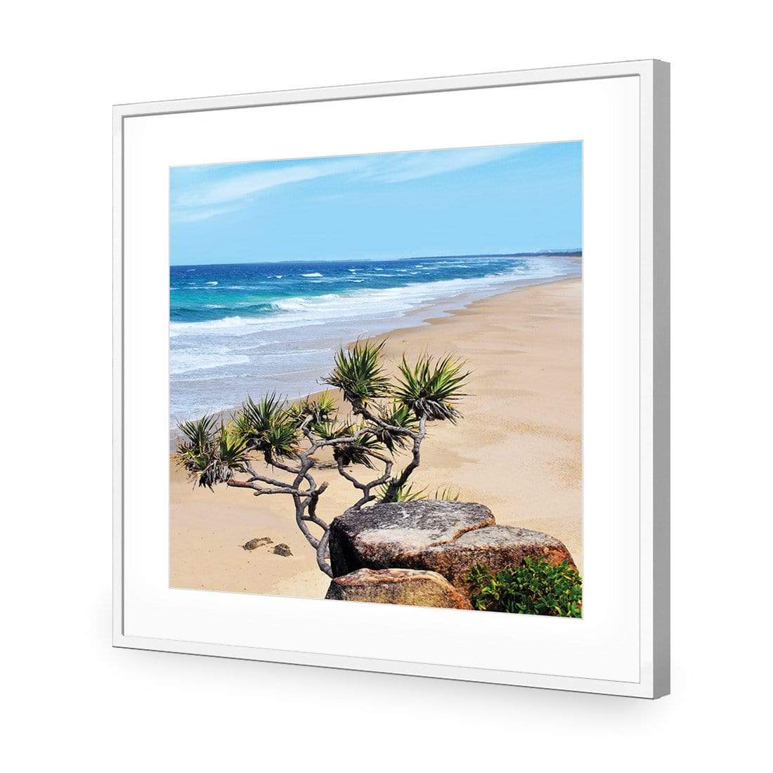 Coolum Beach (square) - wallart-australia - Acrylic Glass With Border