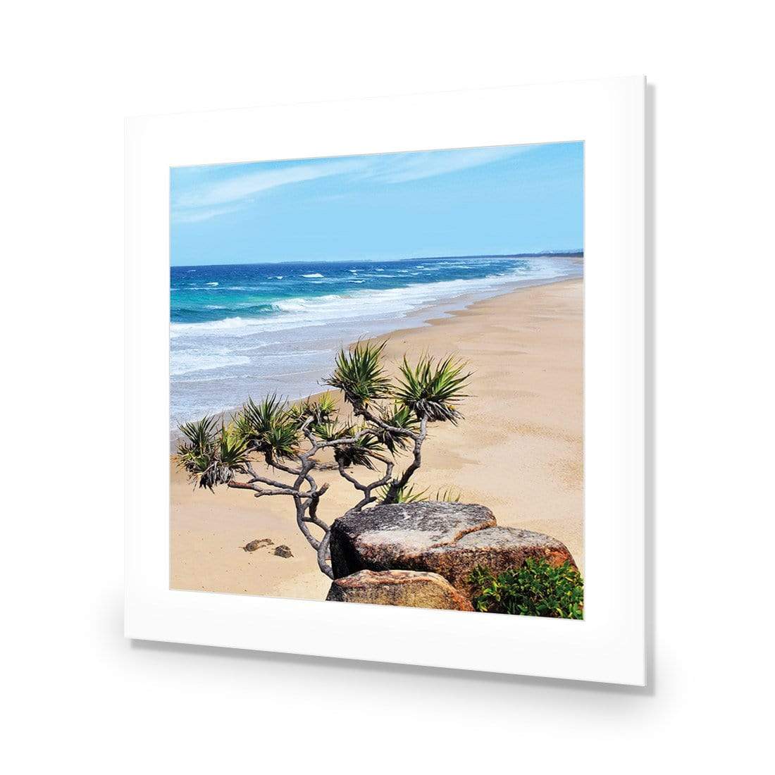 Coolum Beach (square) - wallart-australia - Acrylic Glass With Border
