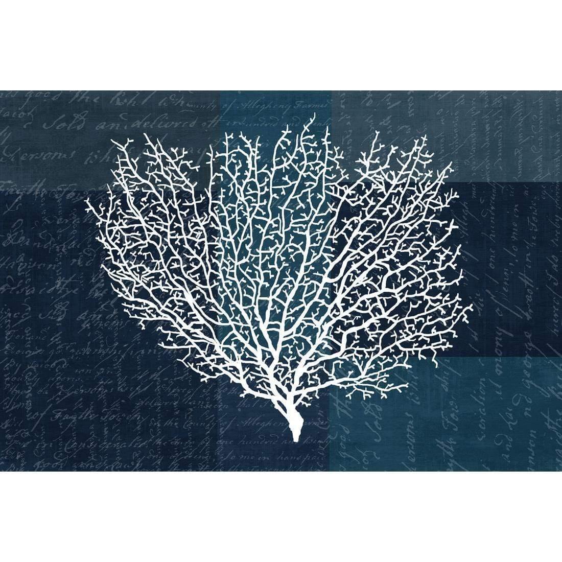 Coral Blue Squared - wallart-australia - Canvas