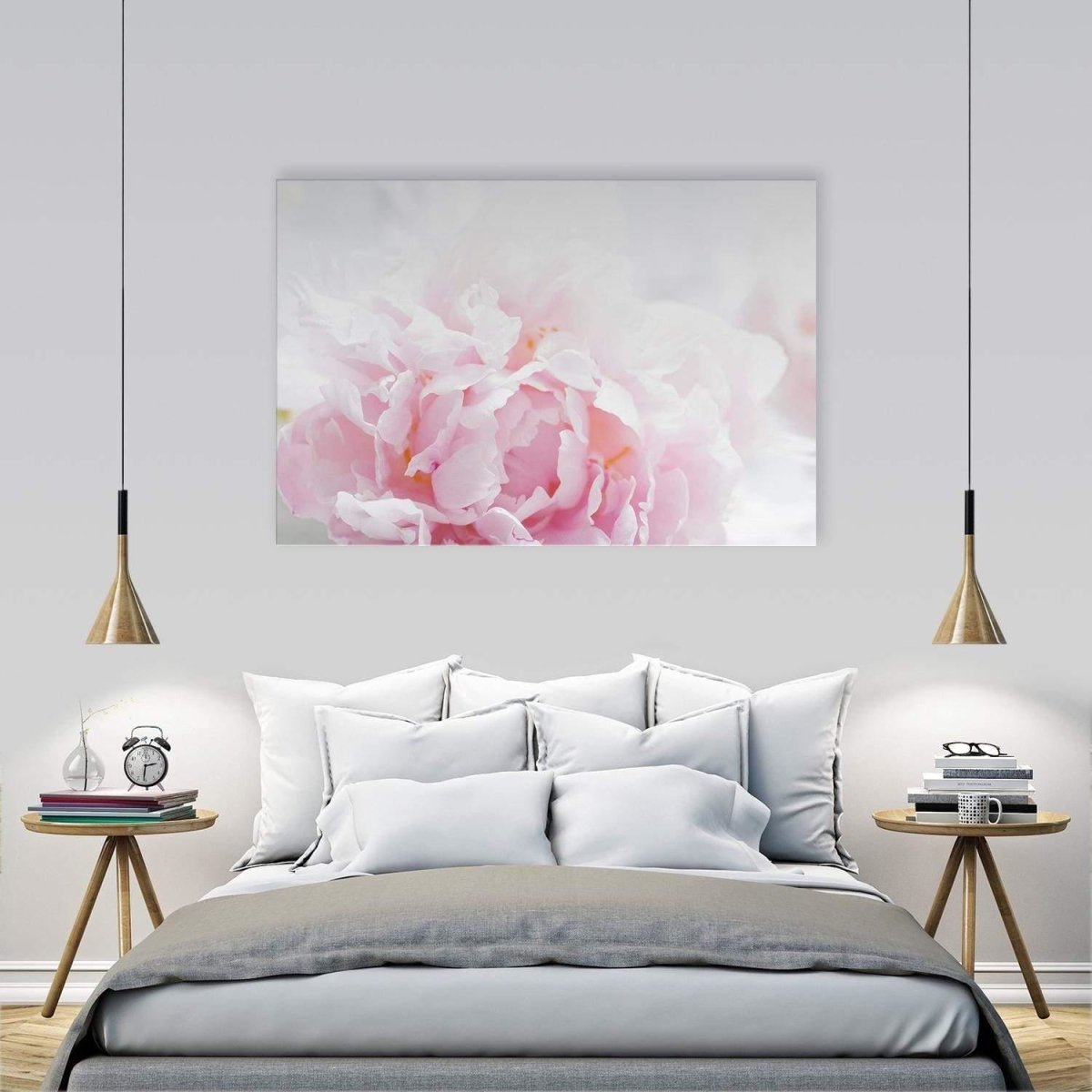Delicate Pink Peony - wallart-australia - Canvas