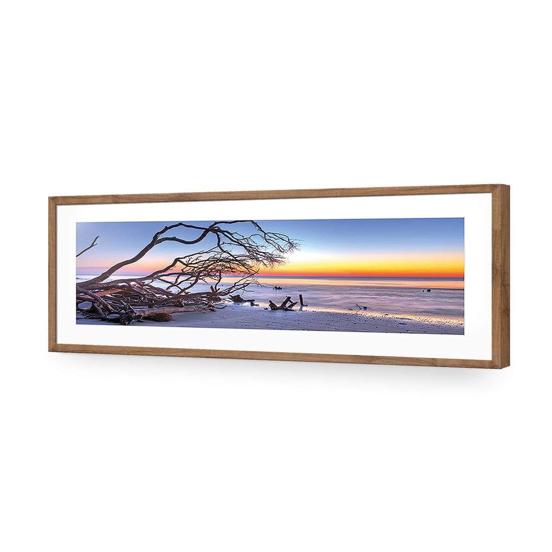 Driftwood Sunrise (Long) - wallart-australia - Acrylic Glass With Border