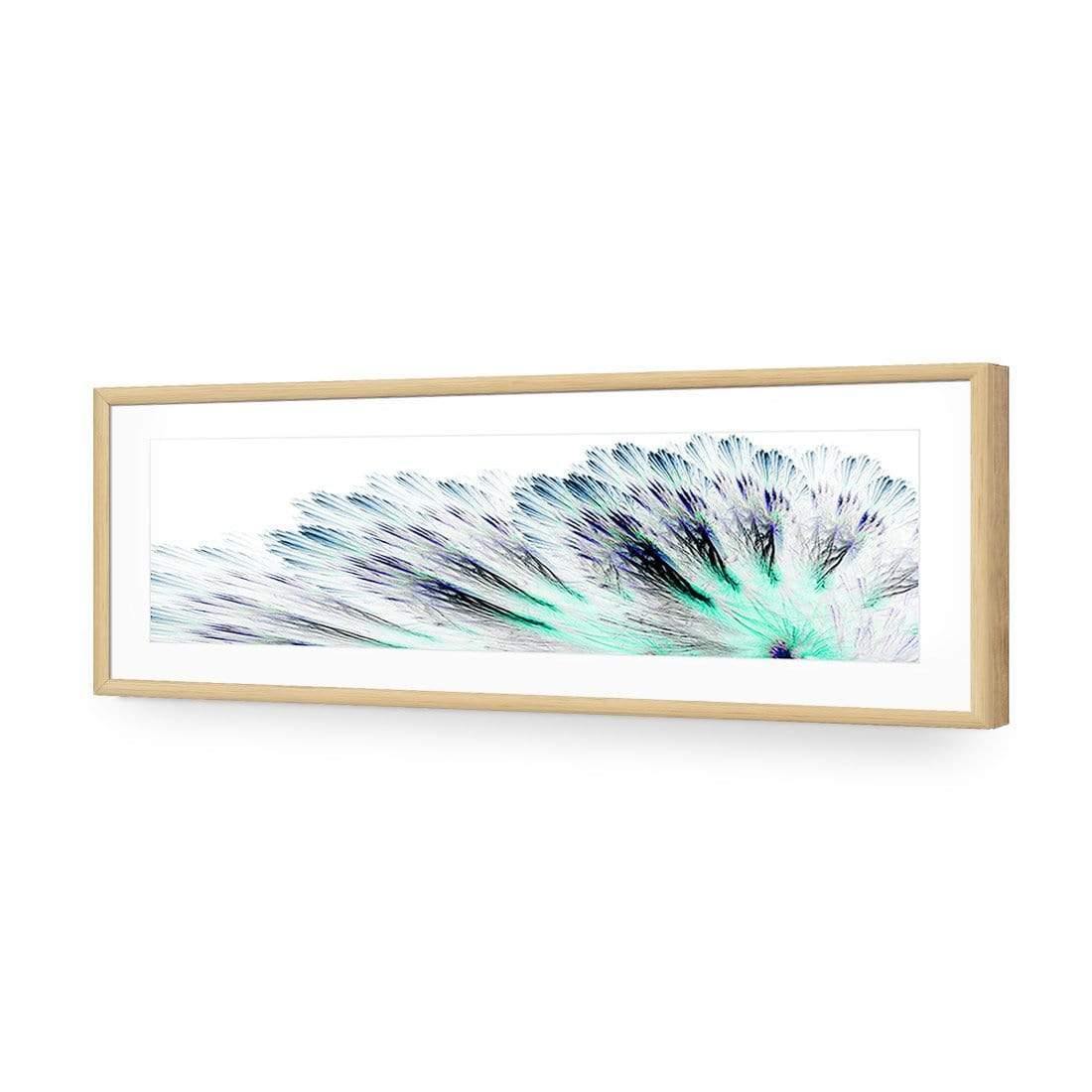 Fanned Fracture, Blue Green (long) - wallart-australia - Acrylic Glass With Border