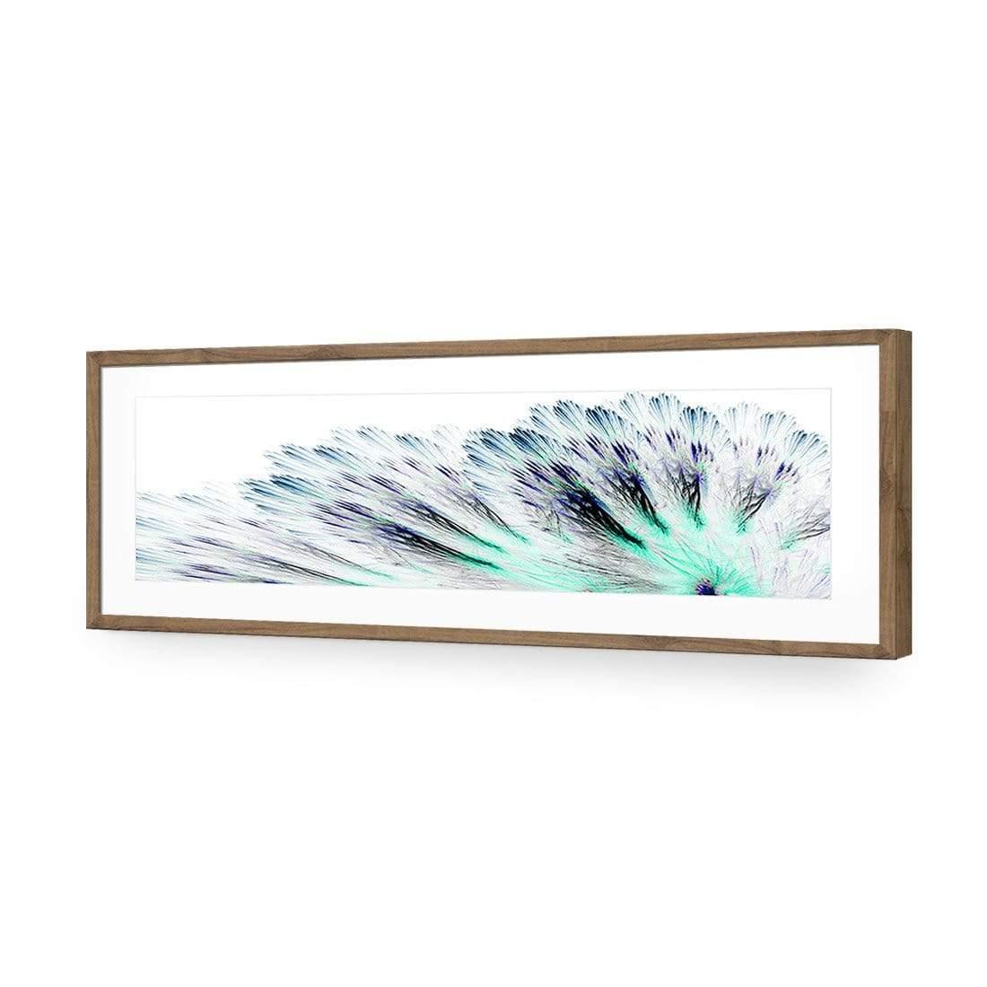Fanned Fracture, Blue Green (long) - wallart-australia - Acrylic Glass With Border