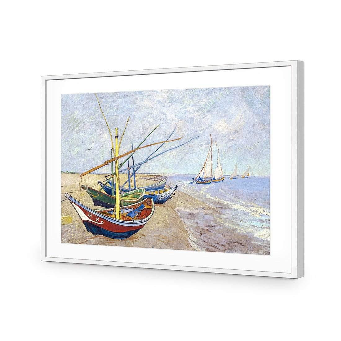 Fishing Boats at Sainte-Marie By Van Gogh - wallart-australia - Acrylic Glass With Border