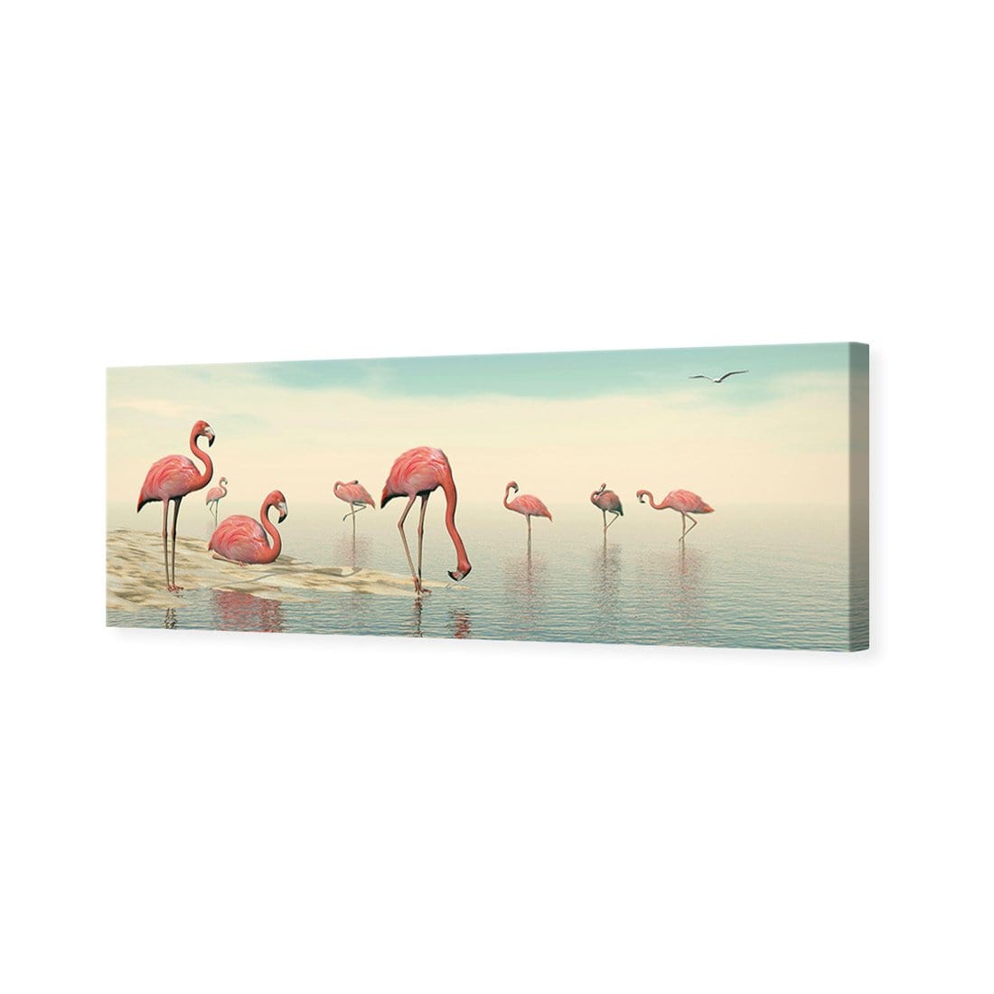 Flamingo Chill (Long) - wallart-australia - Canvas