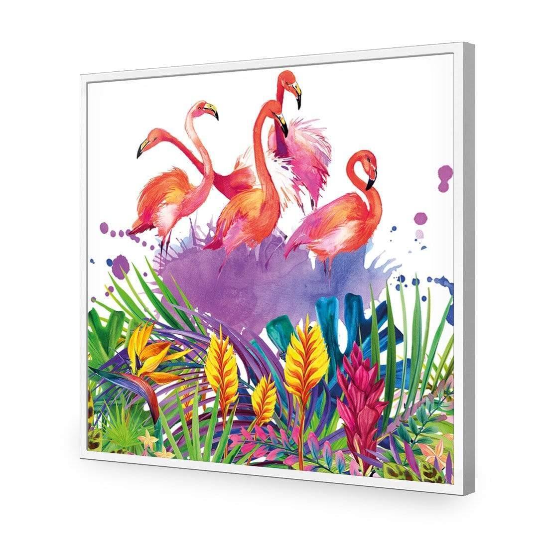 Flamingo Paradise (square) - wallart-australia - Acrylic Glass No Border