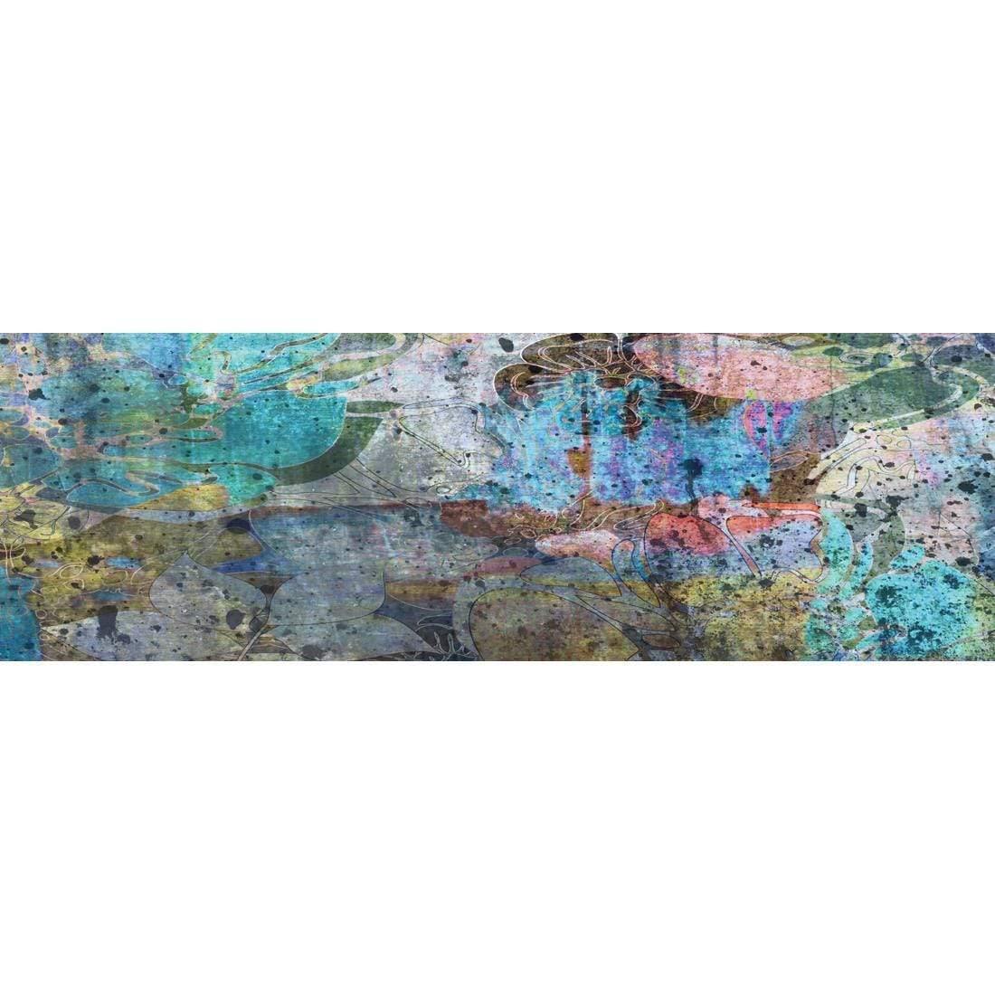 Floral Grunge, Sky Blue (long) - wallart-australia - Canvas