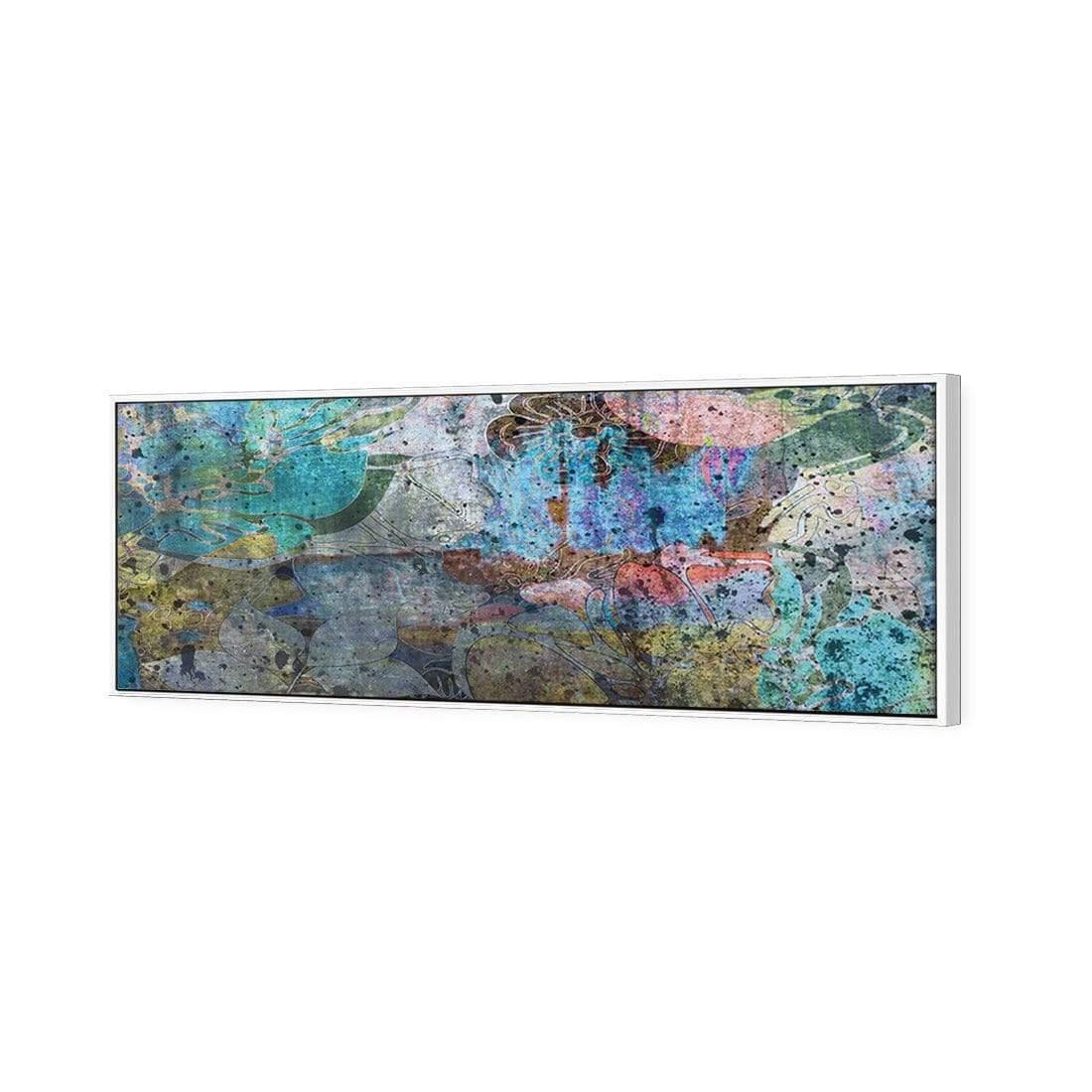 Floral Grunge, Sky Blue (long) - wallart-australia - Canvas