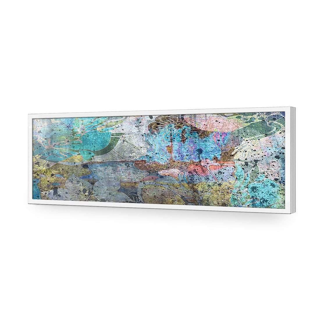 Floral Grunge, Sky Blue (long) - wallart-australia - Acrylic Glass No Border