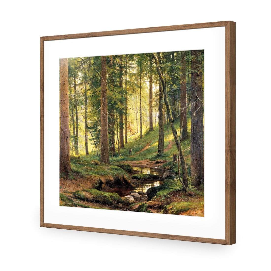 Forest Stream (Square) By Ivan Shishkin - wallart-australia - Acrylic Glass With Border