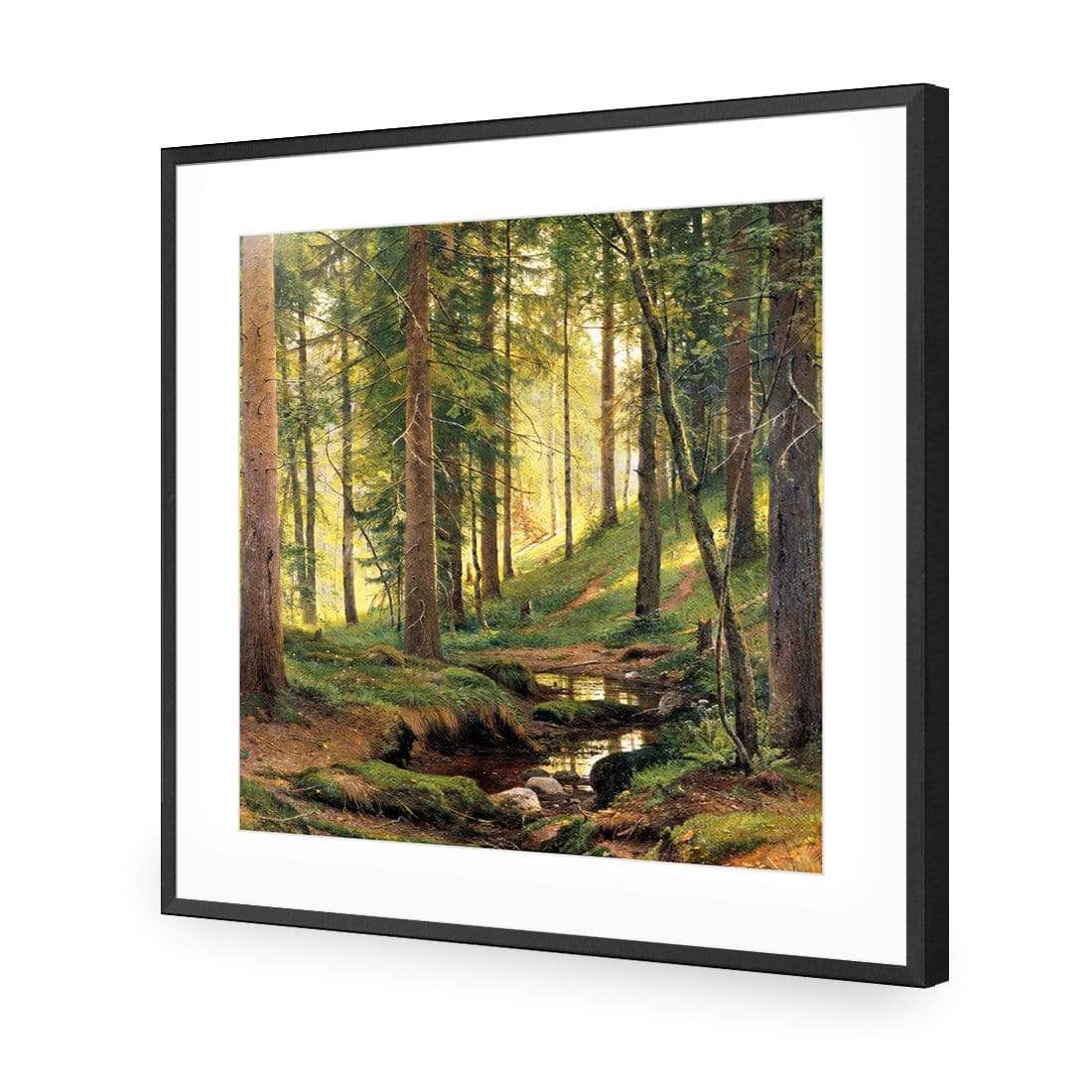 Forest Stream (Square) By Ivan Shishkin - wallart-australia - Acrylic Glass With Border