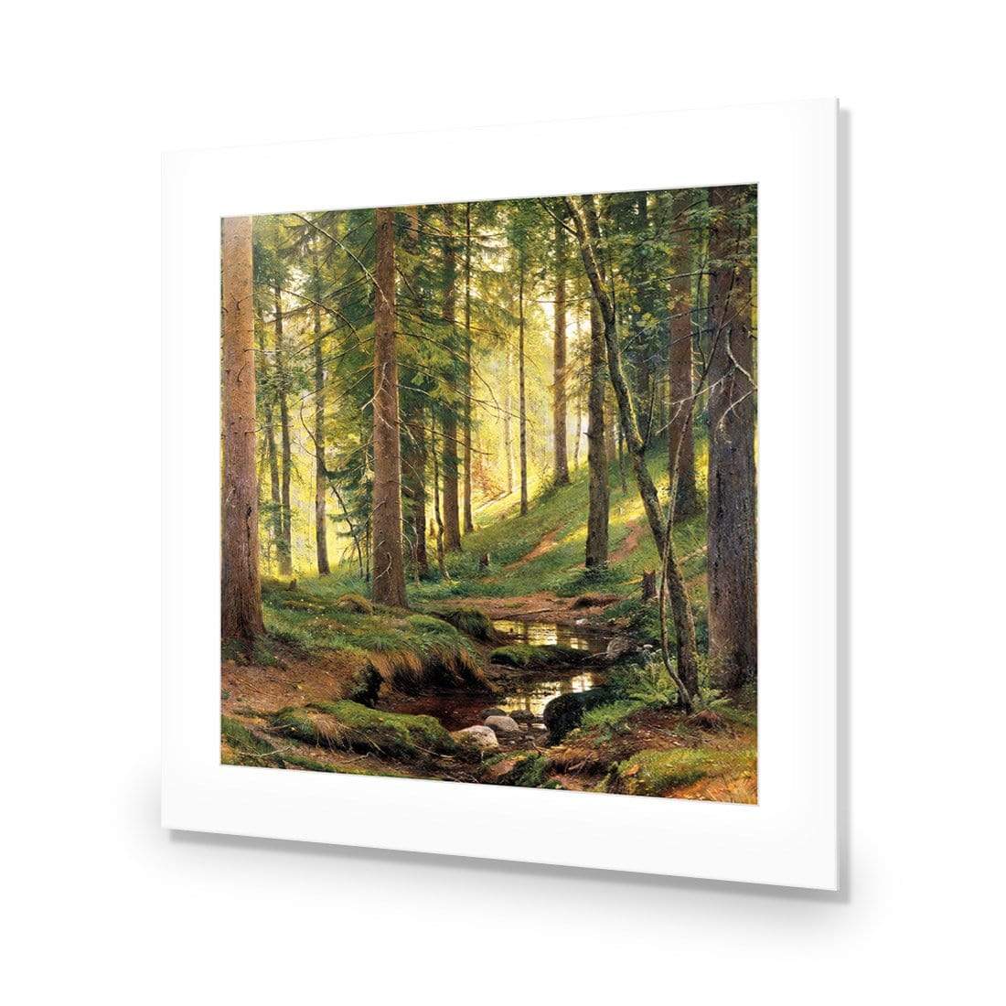 Forest Stream (Square) By Ivan Shishkin - wallart-australia - Acrylic Glass With Border