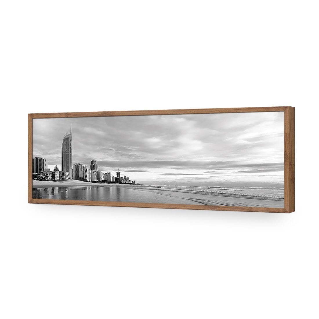 Gold Coast Panoramic, Black and White (long) - wallart-australia - Acrylic Glass No Border