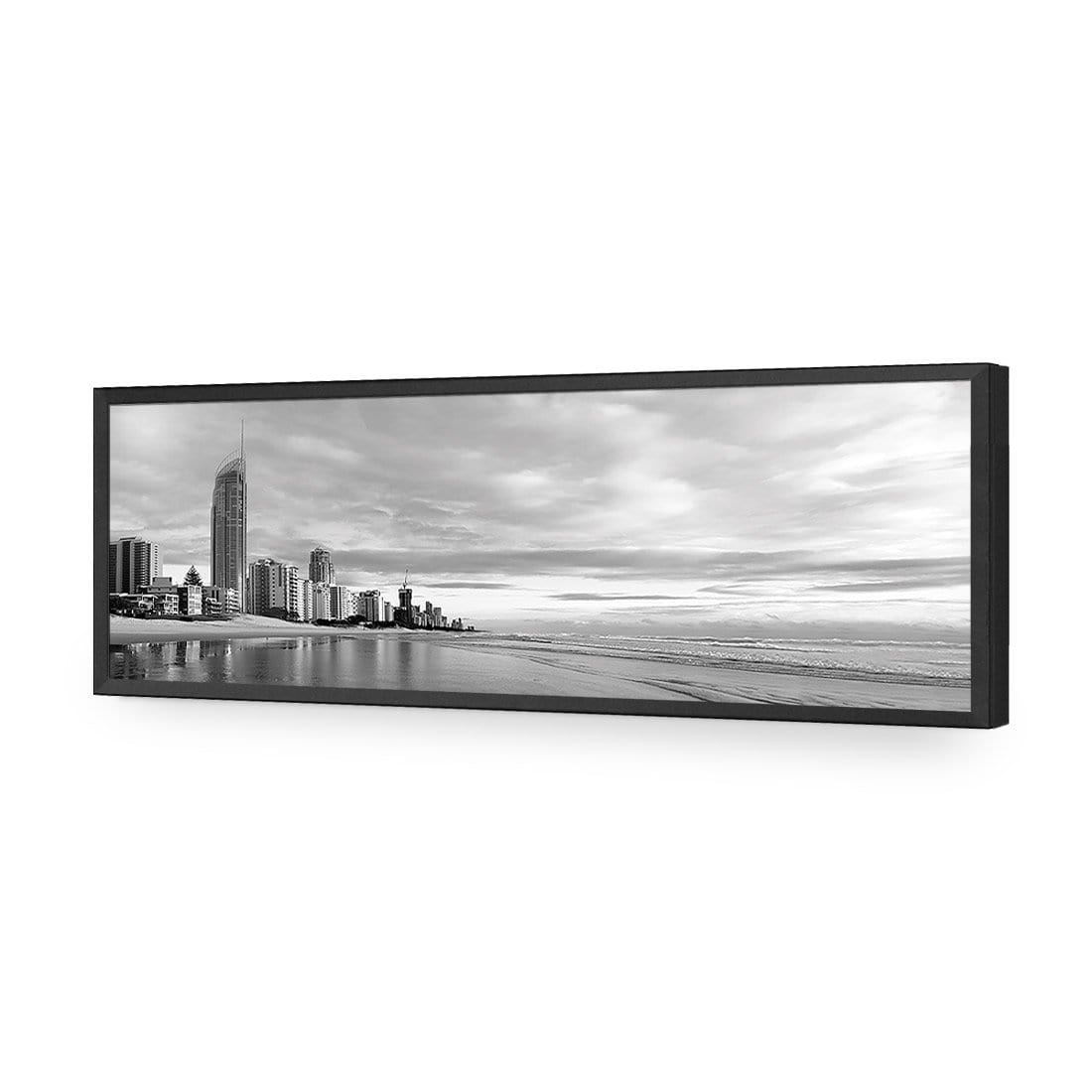 Gold Coast Panoramic, Black and White (long) - wallart-australia - Acrylic Glass No Border