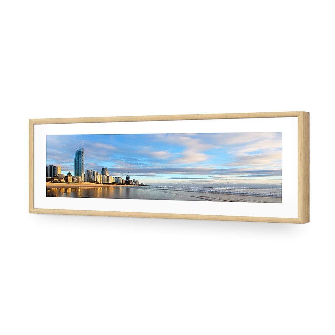 Gold Coast Panoramic, Original (long) - wallart-australia - Acrylic Glass With Border