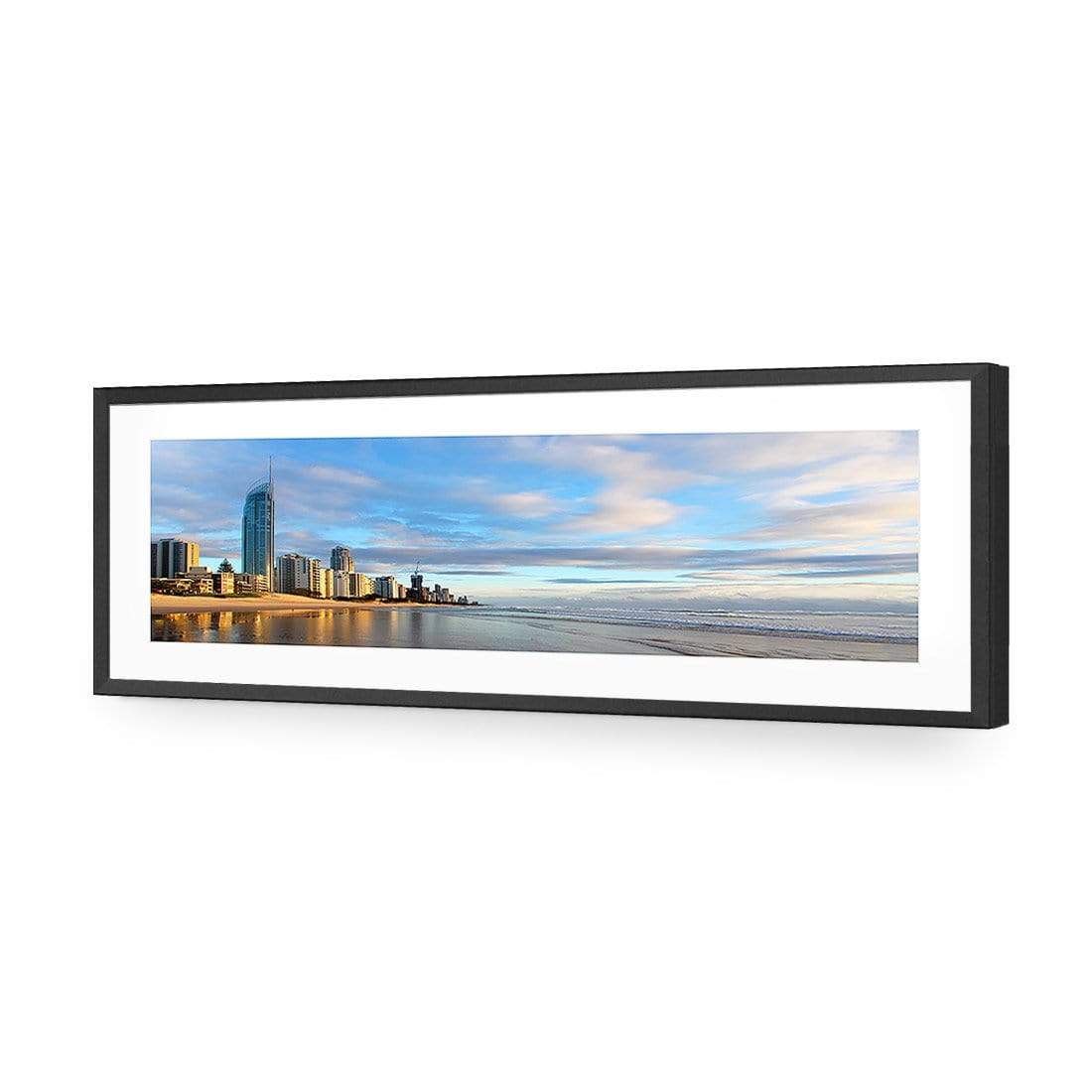 Gold Coast Panoramic, Original (long) - wallart-australia - Acrylic Glass With Border
