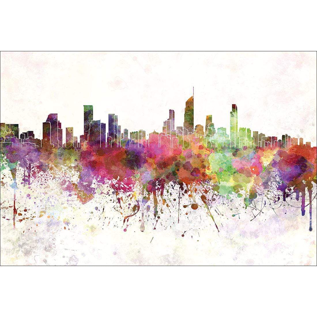 Gold Coast Skyline Watercolour - wallart-australia - Canvas