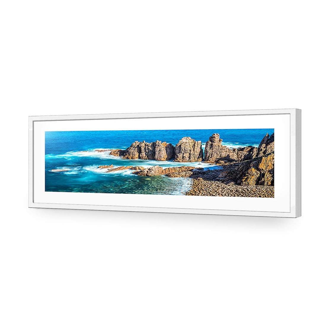 Great Ocean Road Pinnacles (Long) - wallart-australia - Acrylic Glass With Border