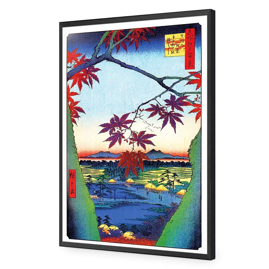 Hiroshige, Maple Trees at Mana, Original (rectangle) - wallart-australia - Canvas