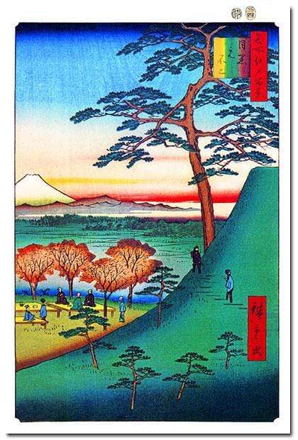 Hiroshige, Original Fuji Meguro, Original (rectangle) - wallart-australia - Canvas