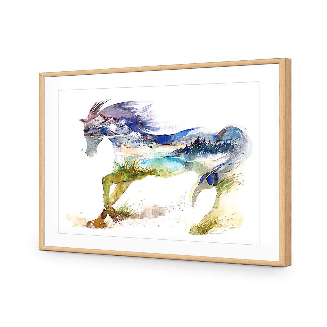 Horse Dreaming - wallart-australia - Acrylic Glass With Border