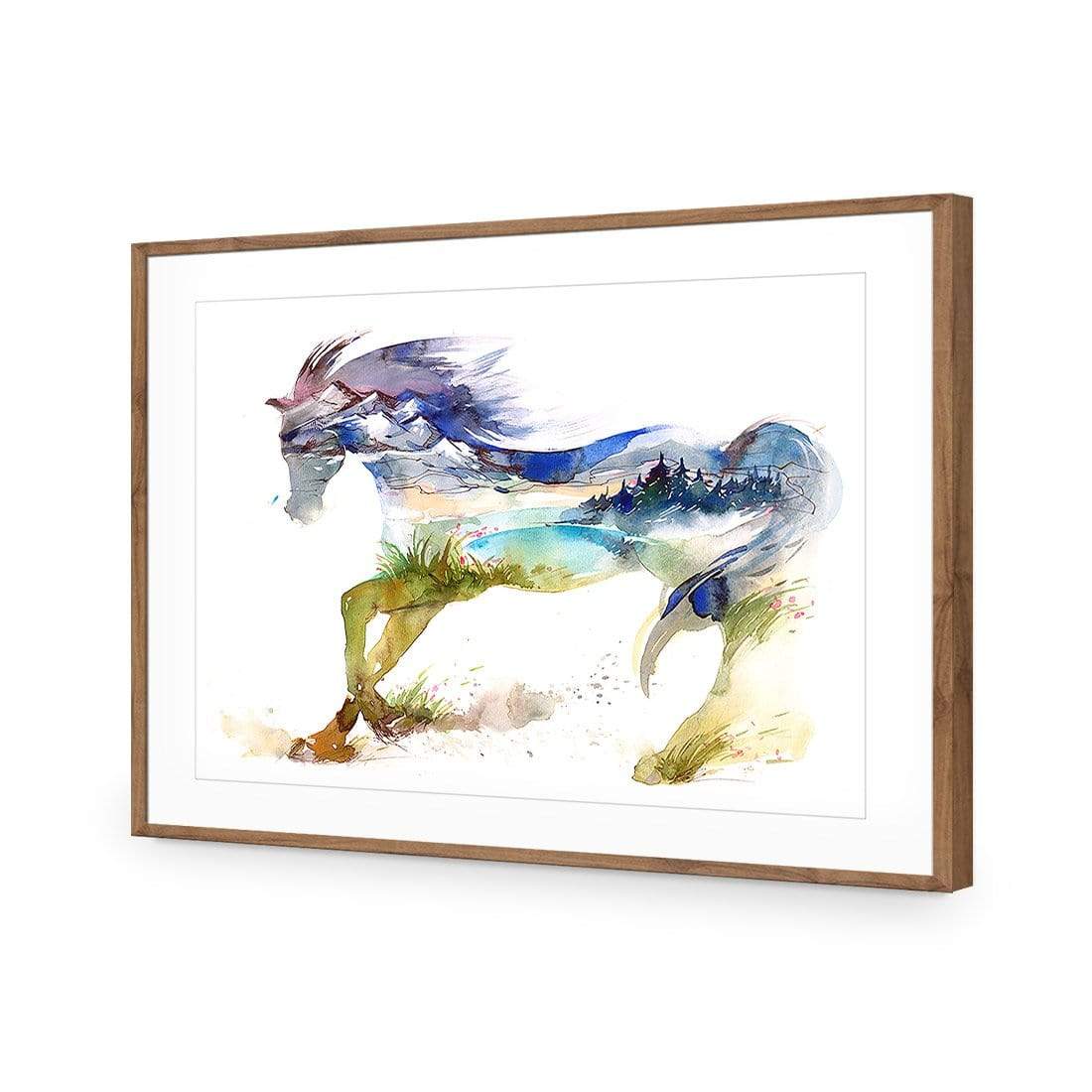 Horse Dreaming - wallart-australia - Acrylic Glass With Border